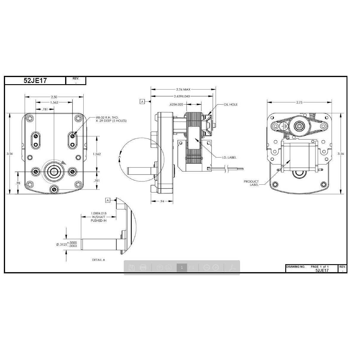 Dayton 52JE17 AC RPM - Cheap Fitting