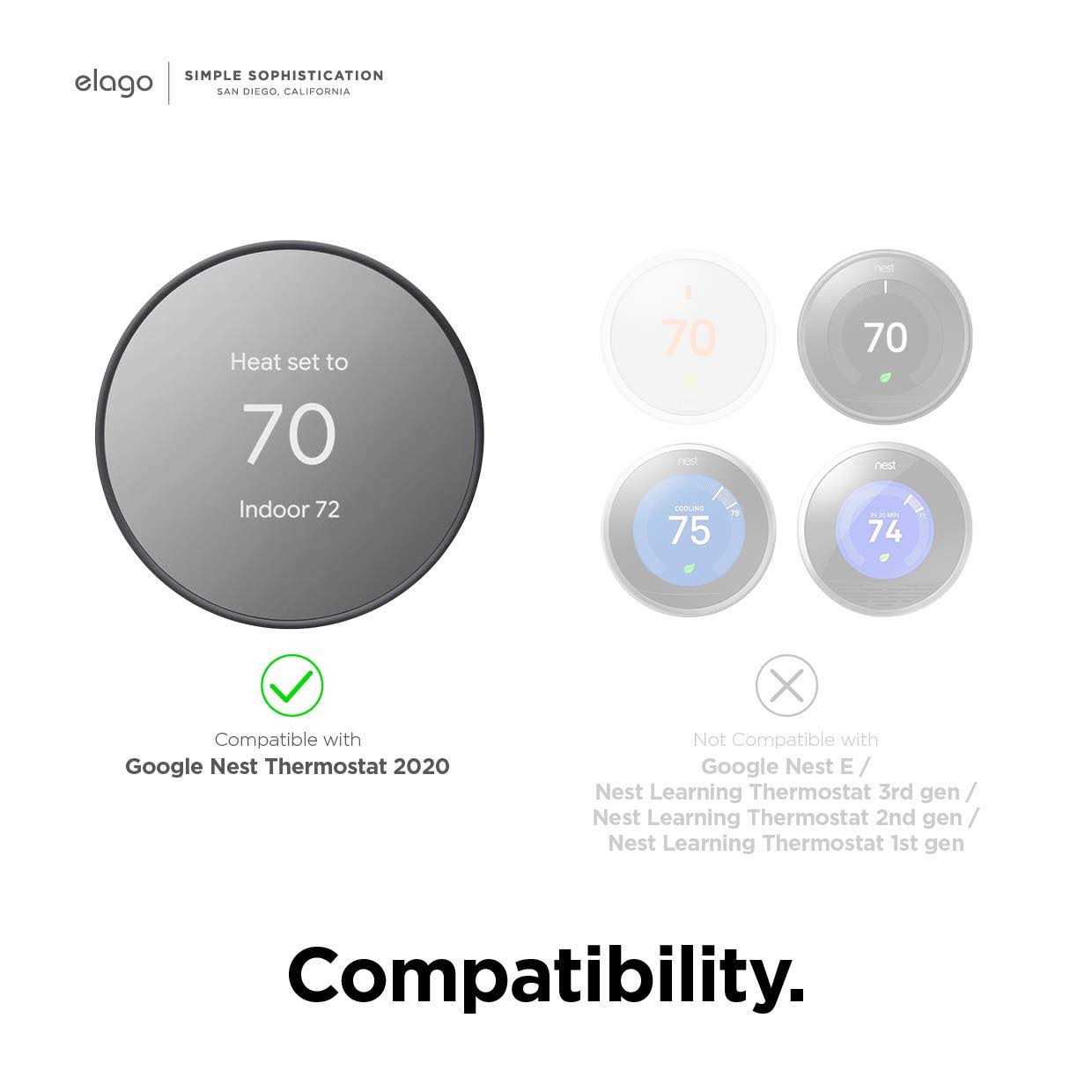 Elago Wall Plate Plus Google Nest Thermostat 2020 - Cheap Fitting