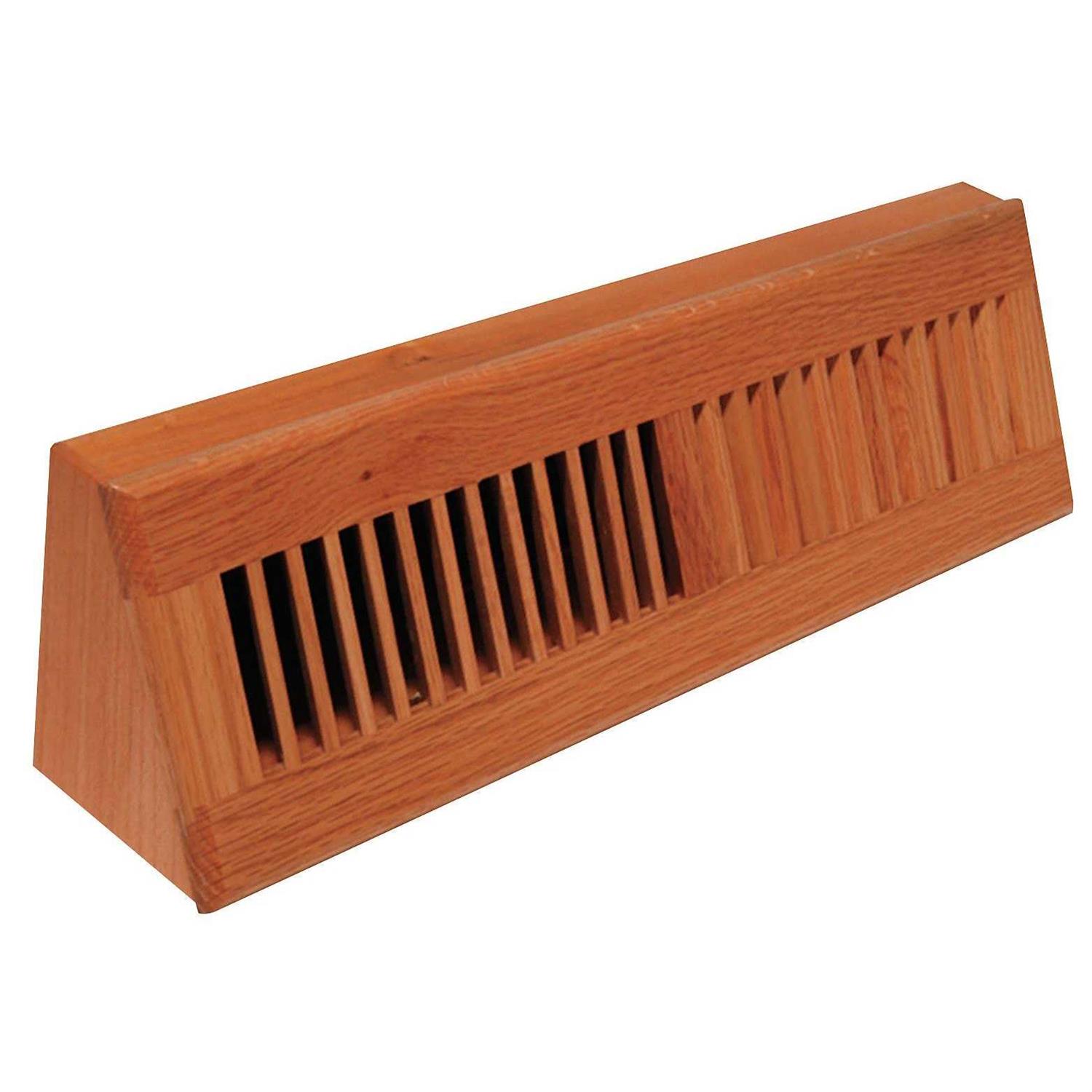 Decor Grates WL18BB Natural Oak Baseboard Register - Cheap Fitting