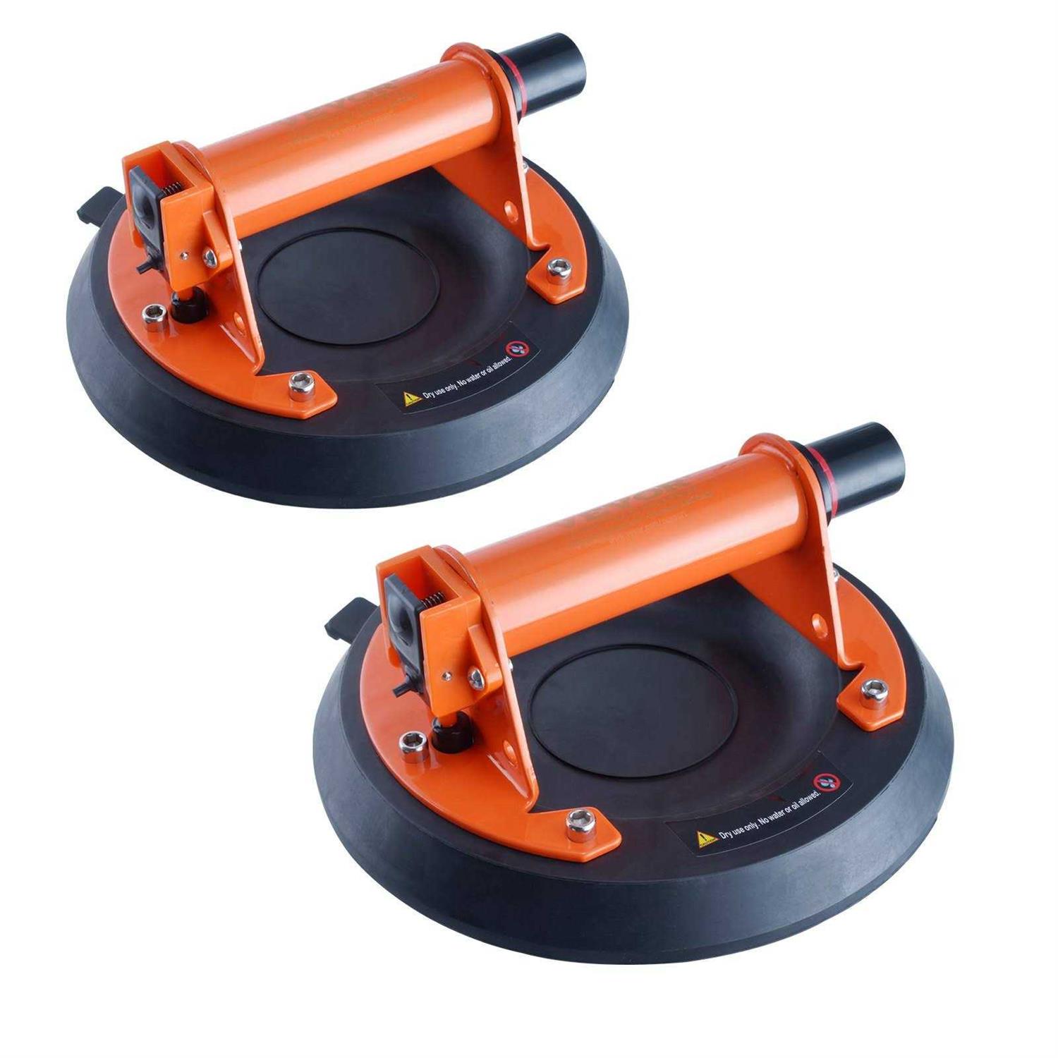 Vevor Vacuum Suction Cup Glass Lifter 8 615 lbs 2 Pack with Steel Handle & Box - Cheap Fitting