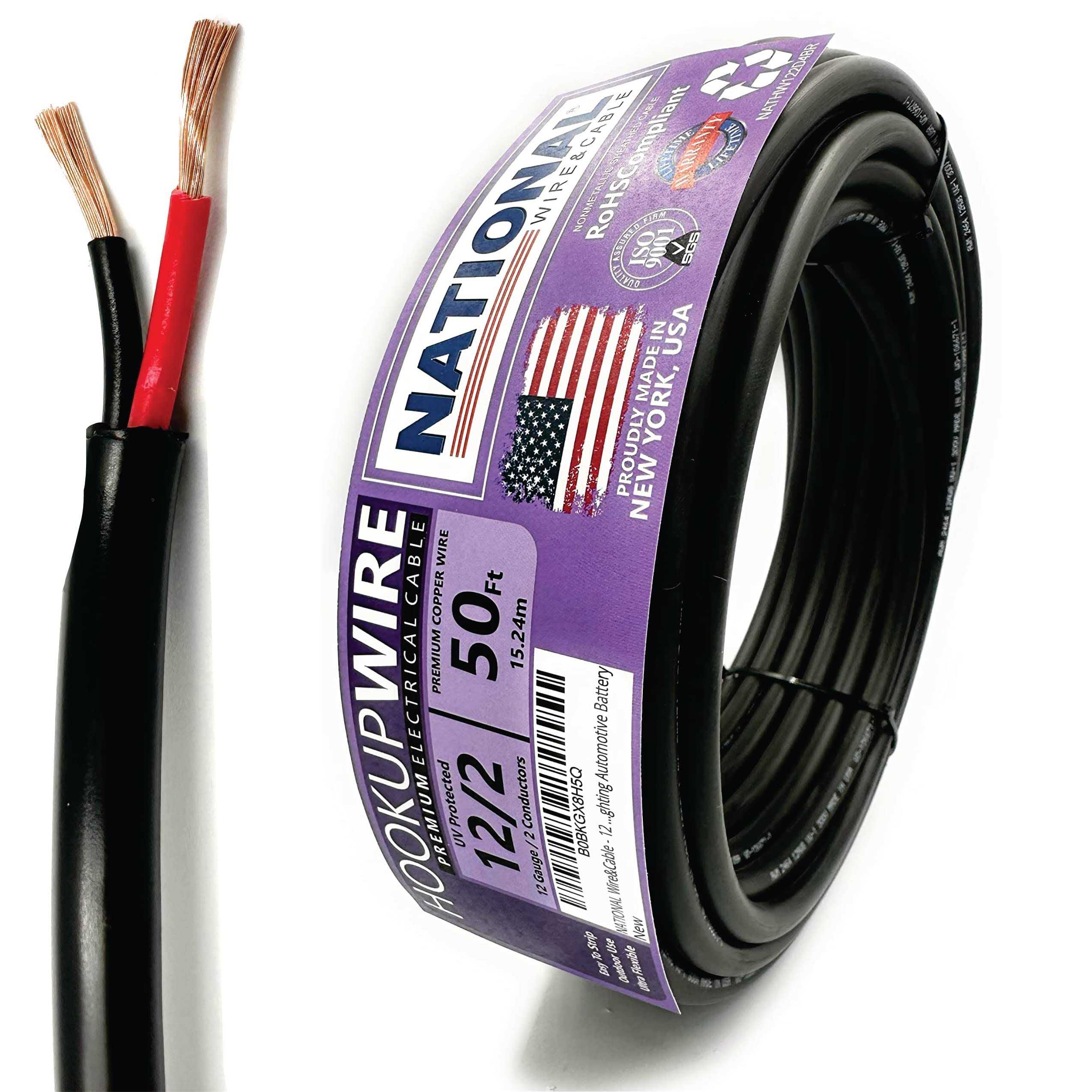 NATIONAL Wire&Cable Gauge 2 Conductors Premium Electrical Wire Made in USA - Cheap Fitting