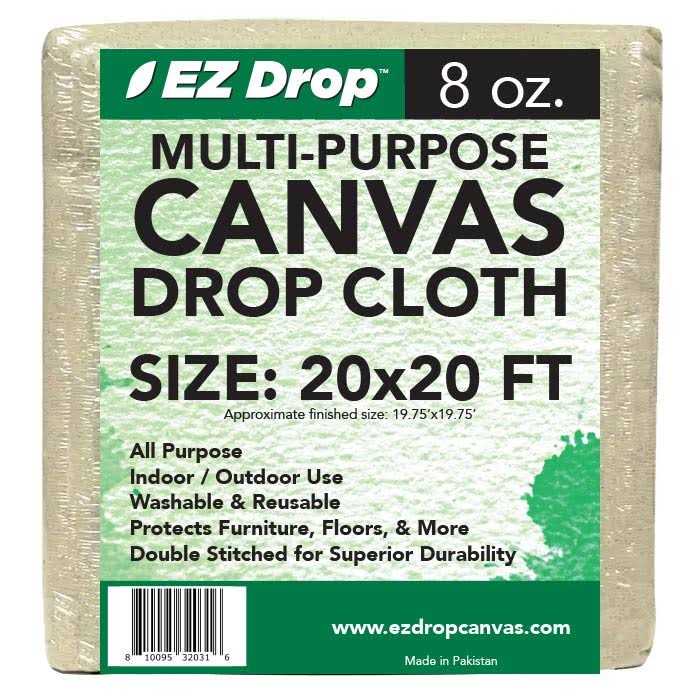 12 ft. x 15 ft. Canvas Dropcloth – 8 oz. - Cheap Fitting