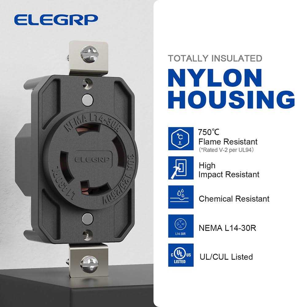 ELEGRP 30 Amp 125/250V NEMA L14-30R Locking Receptacle L1430RL - Cheap Fitting