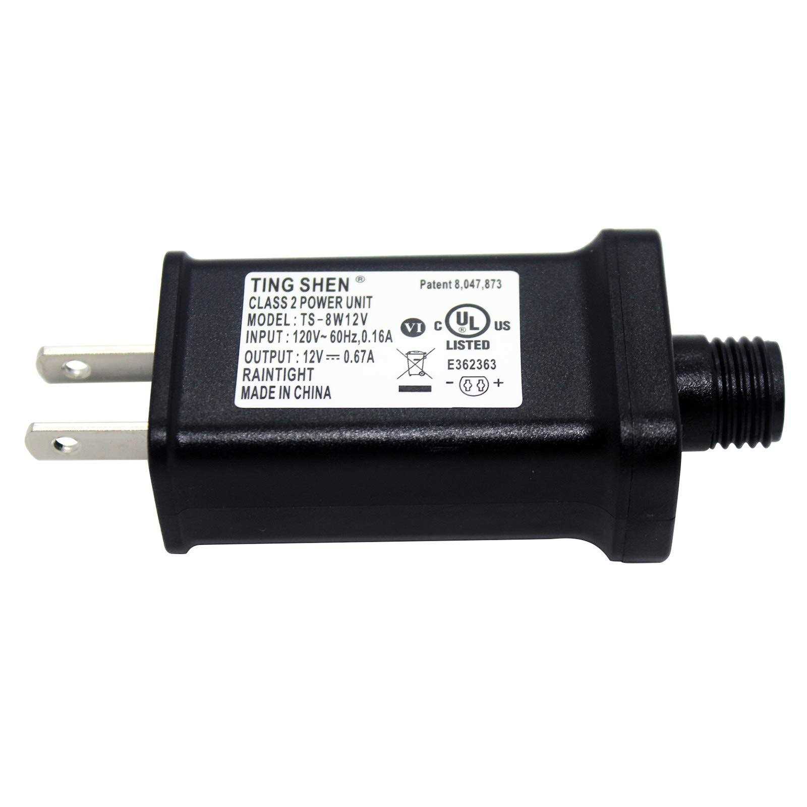 12V 8W LED Power Supply TS-8W12V Class 2 Power Unit LED Transformer US Plug Adapter Replacement - Cheap Fitting