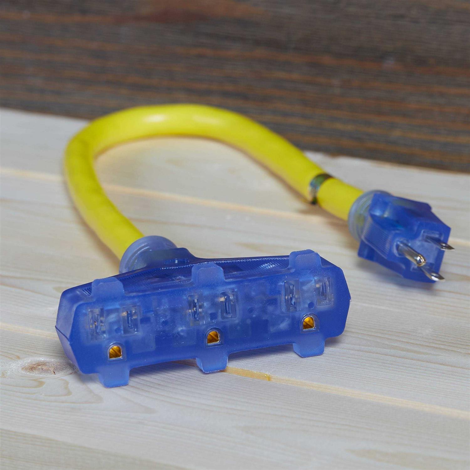 Utilitech 12/3 3-Prong Outdoor Stw Heavy Duty Lighted Extension Cord UTA611802 - Cheap Fitting