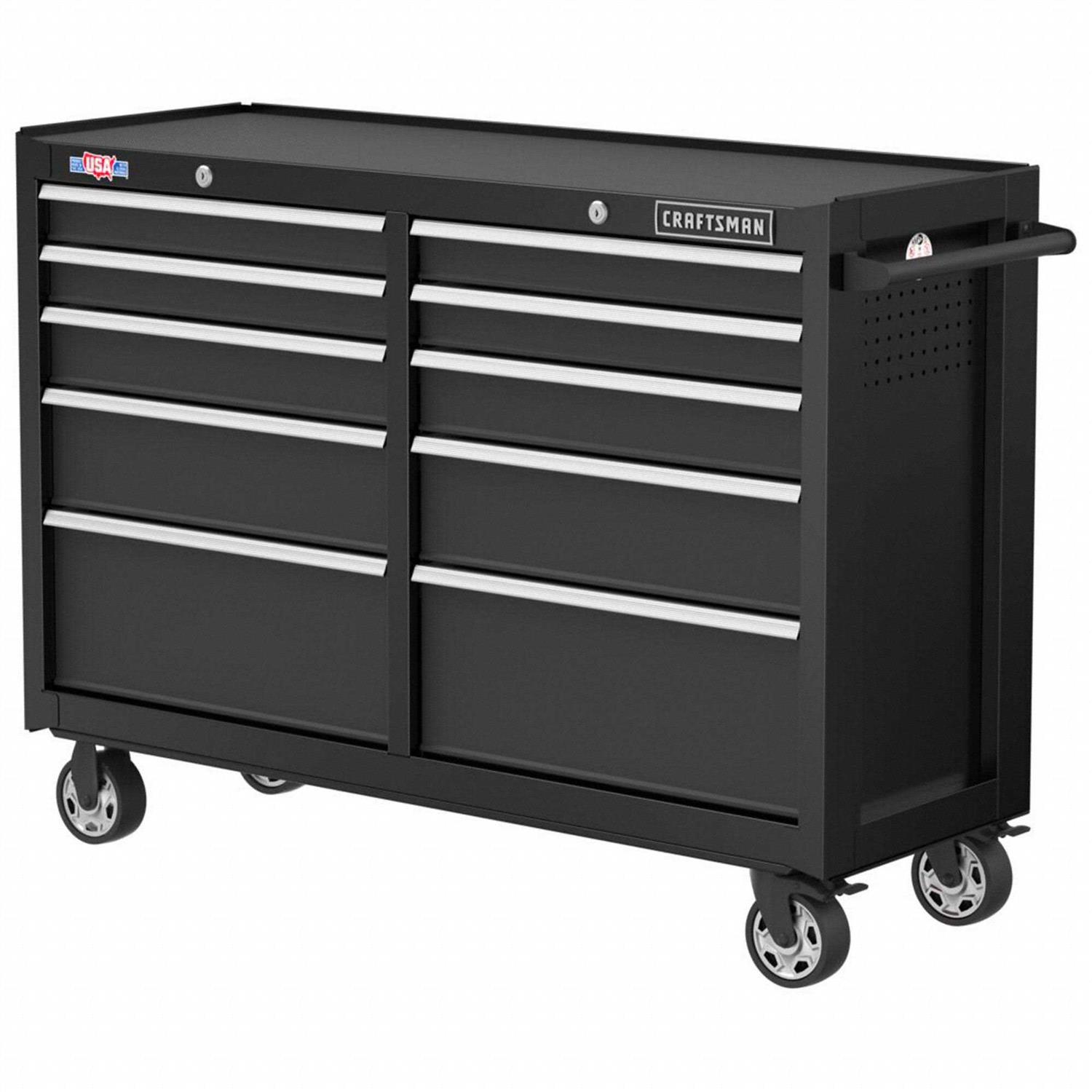 Craftsman 2000 Series 52-in W x 37.5-in H 10-Drawer Steel Rolling Tool Cabinet - Cheap Fitting