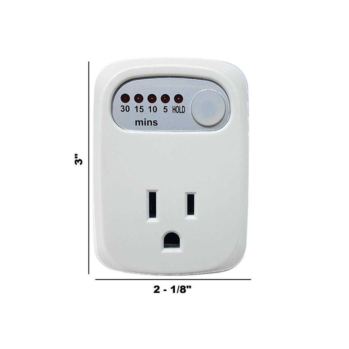 Simple Touch Auto Shut-Off Safety Outlet 30 min 15 min 10 min 5 min Countdown Timer with Hold option - Cheap Fitting