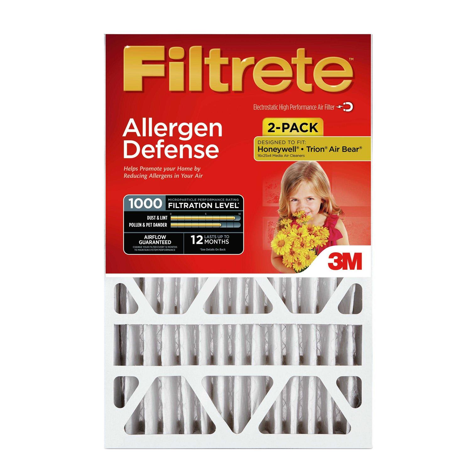 Filtrete 16x25x4 Air Filter MPR 1000 MERV 11 Allergen Defense - Cheap Fitting