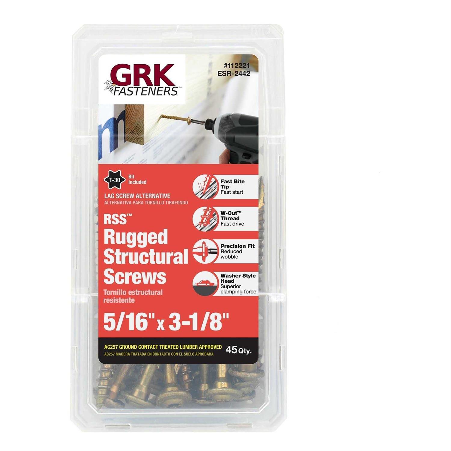 GRK Fasteners 5/16 in. x Star Drive Head Washer Rugged Structural Wood Screw - Cheap Fitting