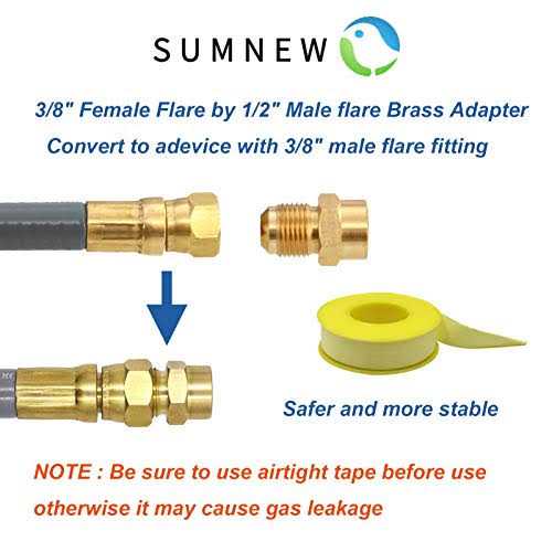SUMNEW 1/2-Inch Natural Gas Hose with Quick Connect Fitting for BBQ, Grill, Pizza Oven, Patio Heater and More NG Appliance - Cheap Fitting