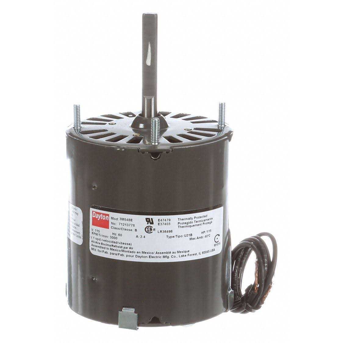 Dayton 3M548 1/15 HP HVAC Motor 3000 rpm 71213778M - Cheap Fitting