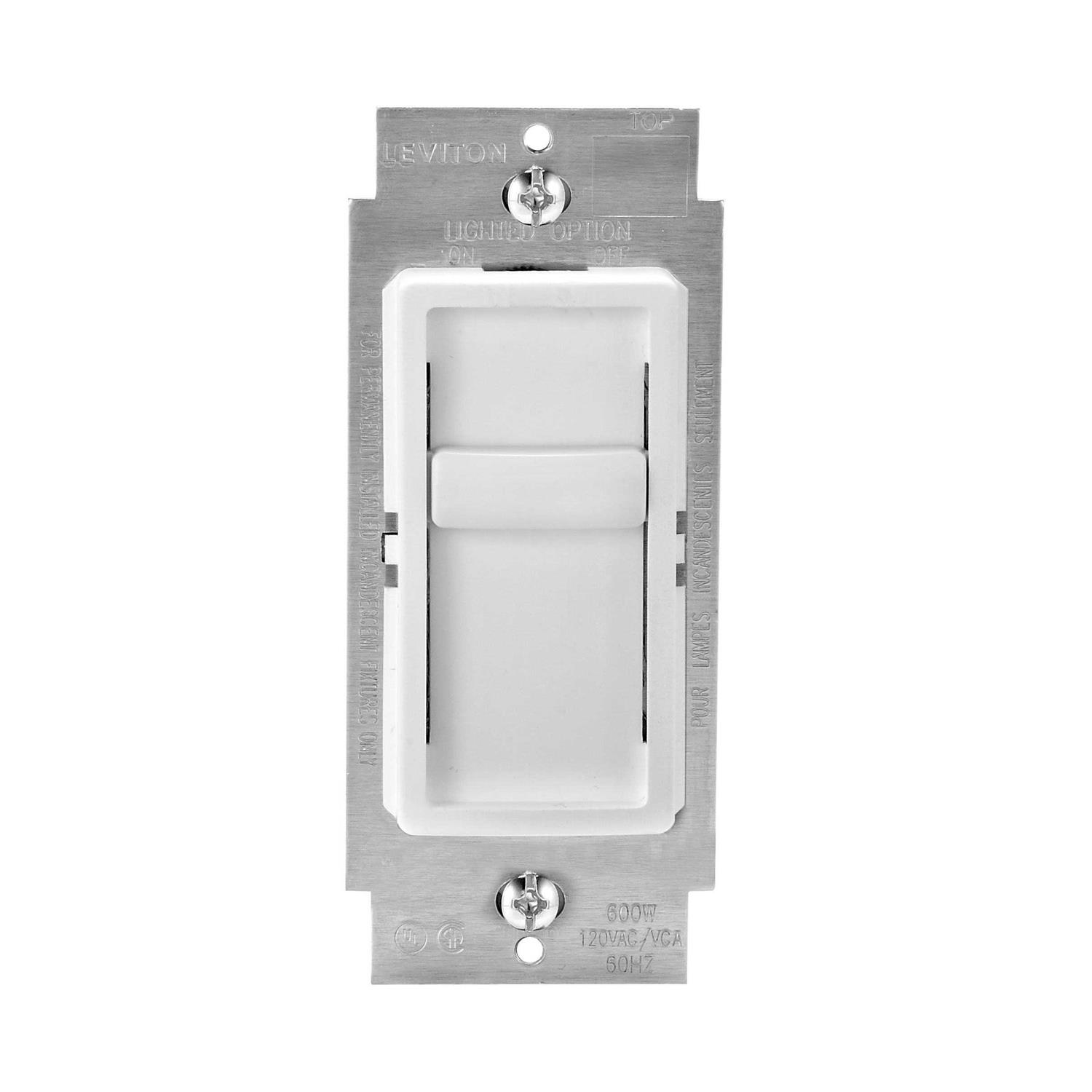 Leviton 6672-1LW Slide Dimmer White - Cheap Fitting