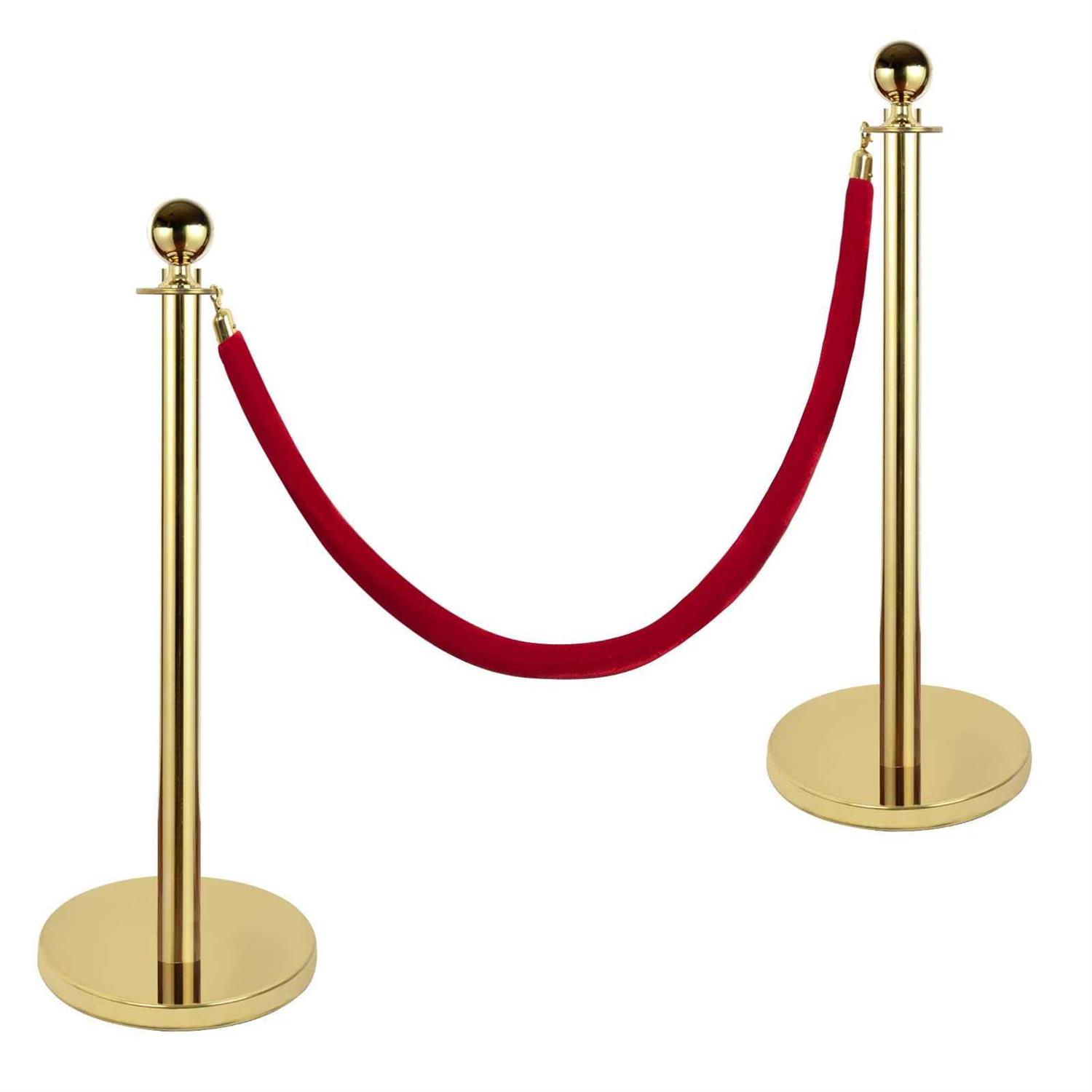 YumHome Gold Stanchion Set Stanchion Posts Queue Pole 5FT 1 - Cheap Fitting