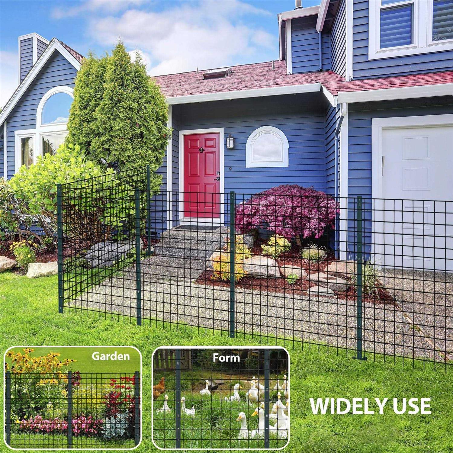 Toriexon 10 Packs Fence Posts Heavy Duty Metal Fence Post with U-channel - Cheap Fitting