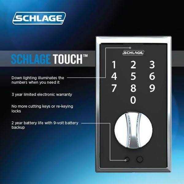 Schlage Century Touch Deadbolt - Cheap Fitting