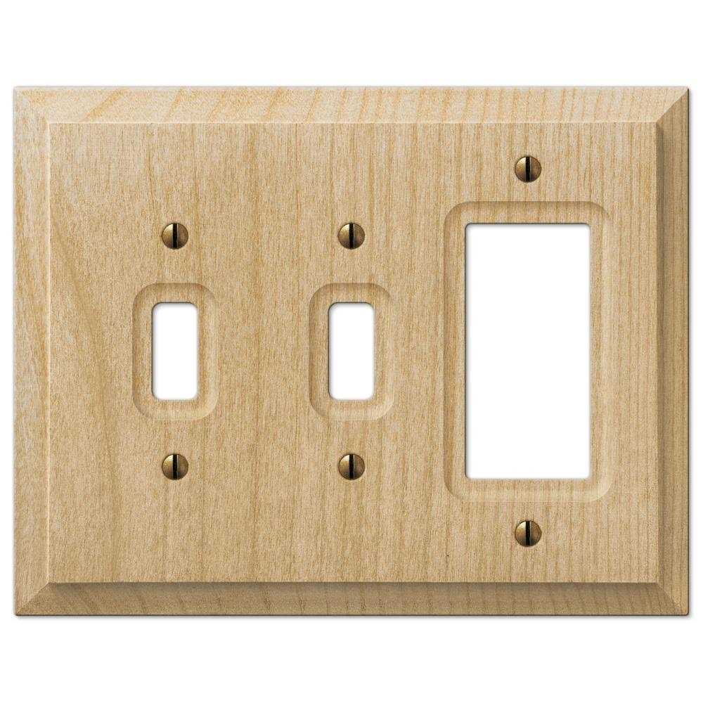 Amerelle Baker Single Toggle/Single Rocker Unfinished Wood Wallplate 180TR - Cheap Fitting
