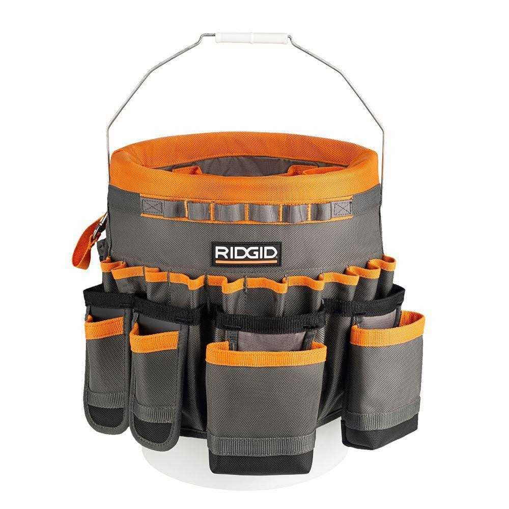 RIDGID 30 in. 35 Pocket Professional Grade Tool Bucket Bag - Cheap Fitting