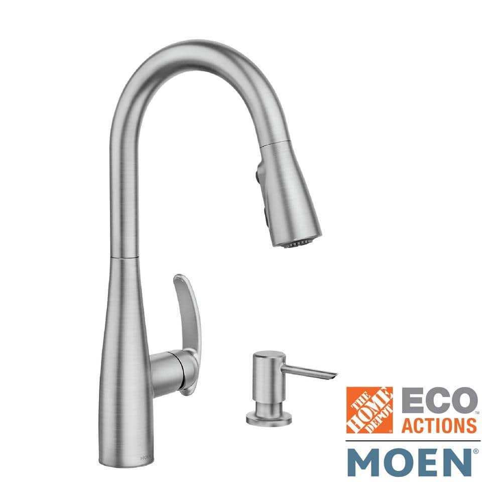 MOEN Reyes Single-Handle Pull-Down Sprayer Kitchen Faucet with Reflex and Power Clean - Cheap Fitting