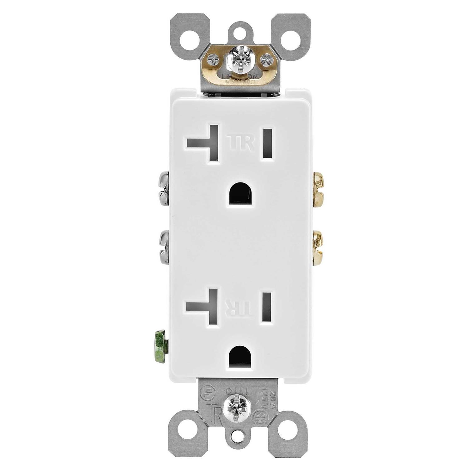 Leviton T5825 Decora Duplex Receptacle - Cheap Fitting