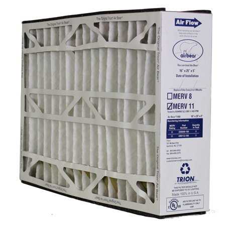 Trion Air Bear 259112-105 (3 Pack) – Pleated Air Filter 16x25x5 MERV 11 - Cheap Fitting