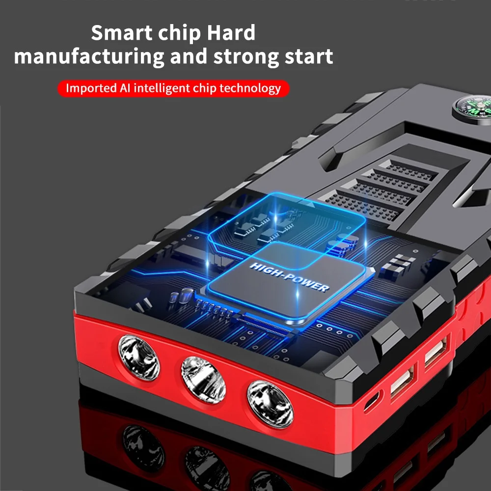 PRAXO Multi-functional Car Jump Starter, 5000A Peak 99800mAh Battery Jump Starter, 12V Car Battery Charger, Auto Battery Booster w/ LCD Display & 3 LED Modes, Portable Power Bank Charger - Cheap Fitting