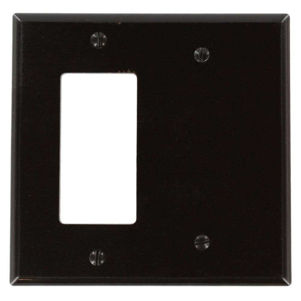 Leviton 80608 W 2 Gang 1 Blank 1 Decora/GFCI Device Combination Wallplate 80608-W - Cheap Fitting
