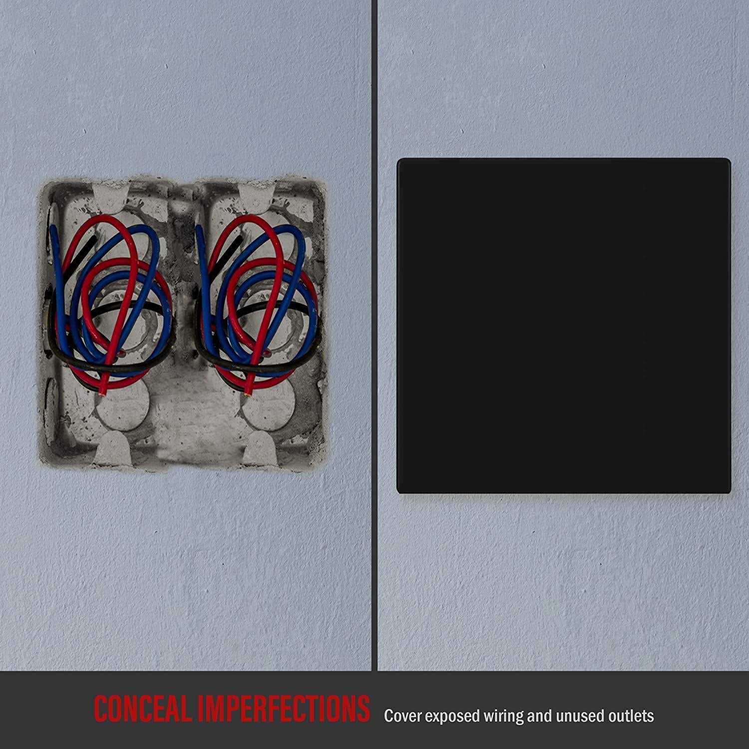 ENERLITES Screwless Double Blank Wall Plate Child Safe Two Gang Blank Device Outlet Cover - Cheap Fitting