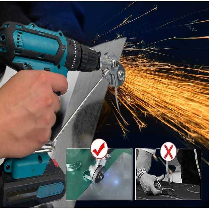 VVP 2023 New Electric Drill Plate Cutter,Metal Nibbler Drill Attachment with Adapter For DIY - Cheap Fitting
