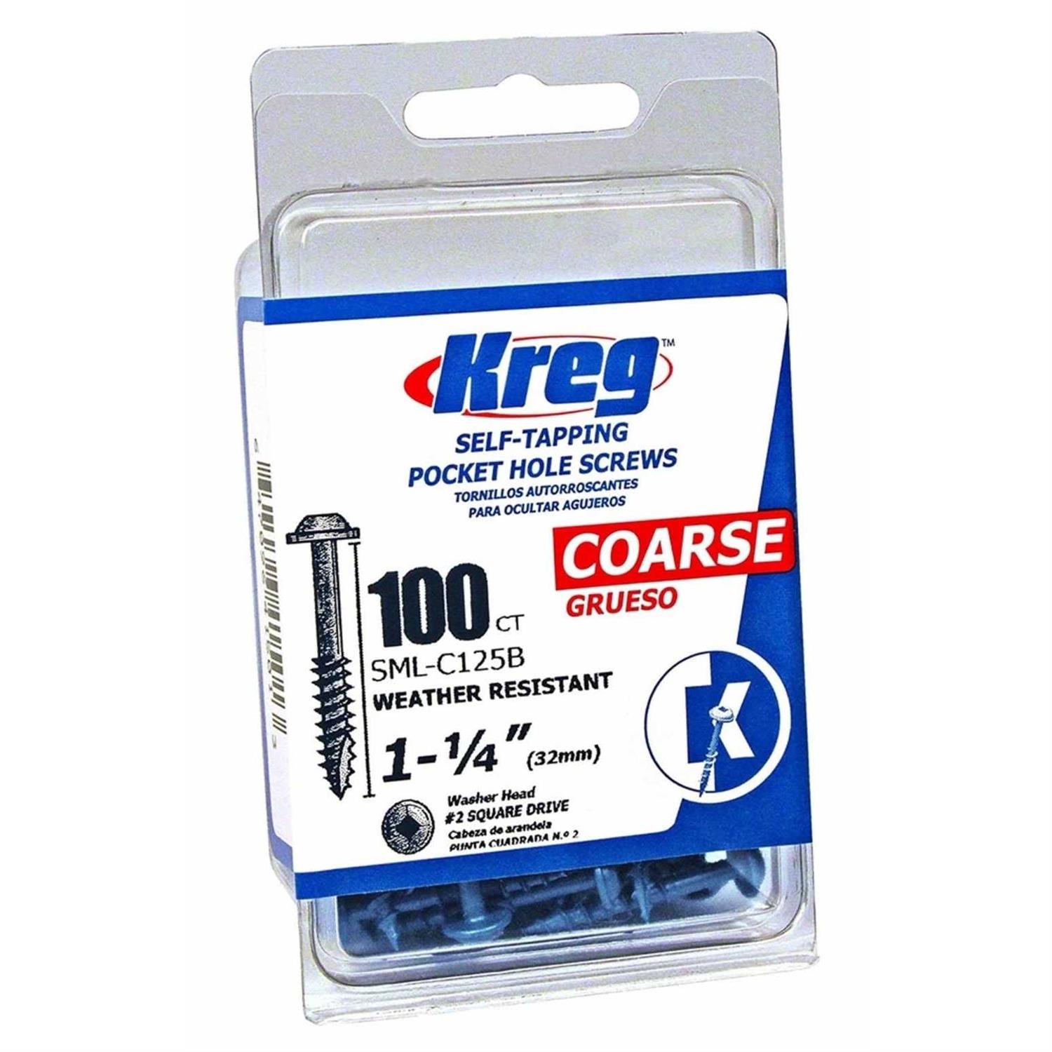 Kreg Blue-Kote SML-C125B-100 Pocket-Hole Screw - Cheap Fitting