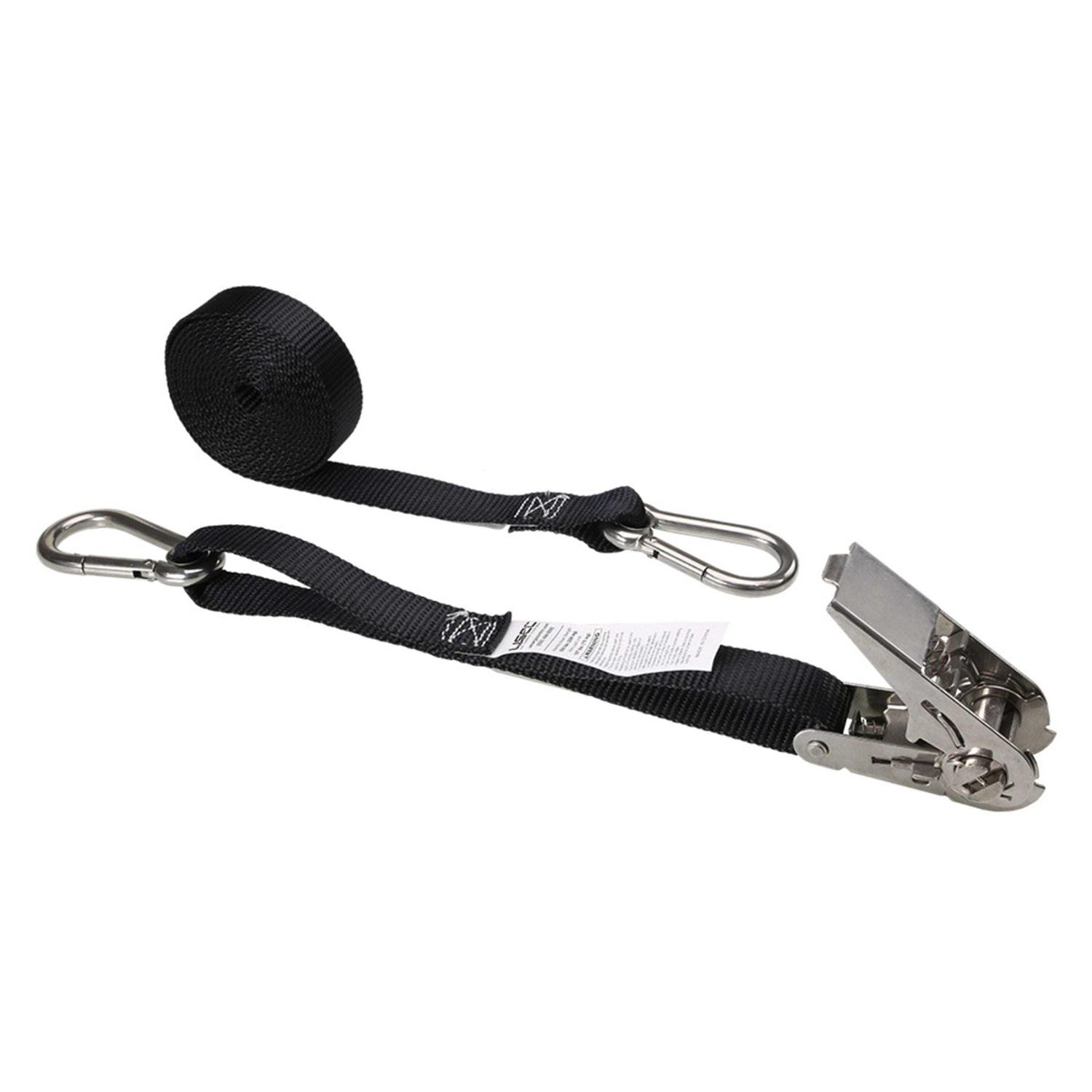 Us Cargo Control 1 x 10′ Black Stainless Steel Thumb Ratchet Strap w - Cheap Fitting