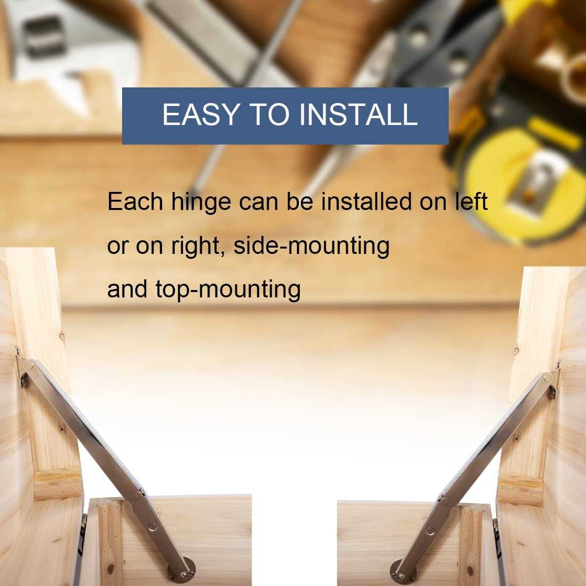 apffsy Soft Close lid support hinges apffsy chest hinges 200n gas struts heavy lid hinges - Cheap Fitting