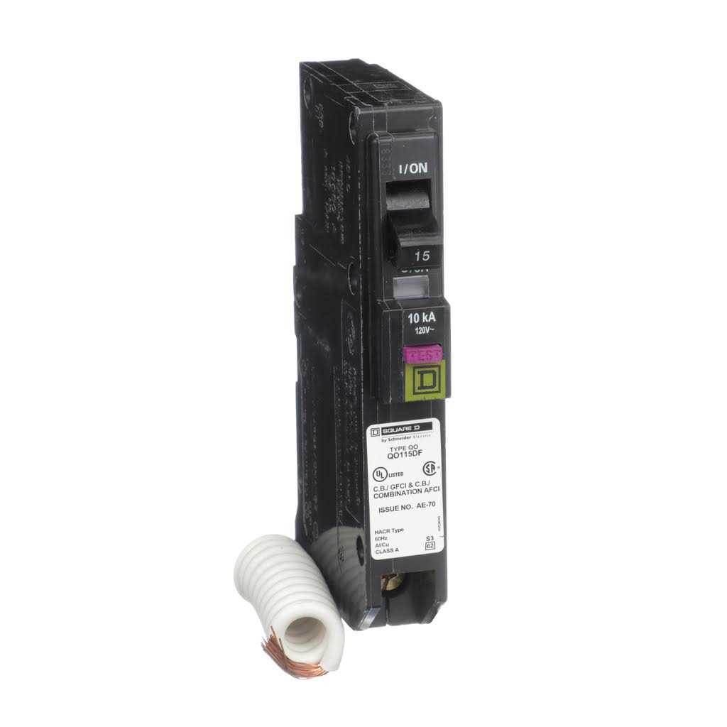 Square D QO115DFC QO Single Pole Dual Function Circuit Breaker - Cheap Fitting