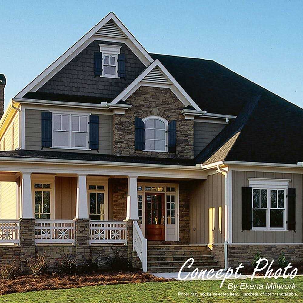 Ekena Millwork GVPVE12X1801FUN Vertical Gable Vent Functional PVC Gable Vent w/ 1 x 4 Flat Trim Frame - Cheap Fitting