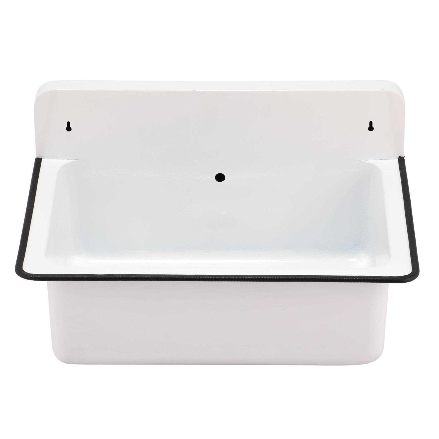 Nantucket Sinks 20-inch Wallmount Bucket Sink with Overflow NS-ACBS20OF - Cheap Fitting