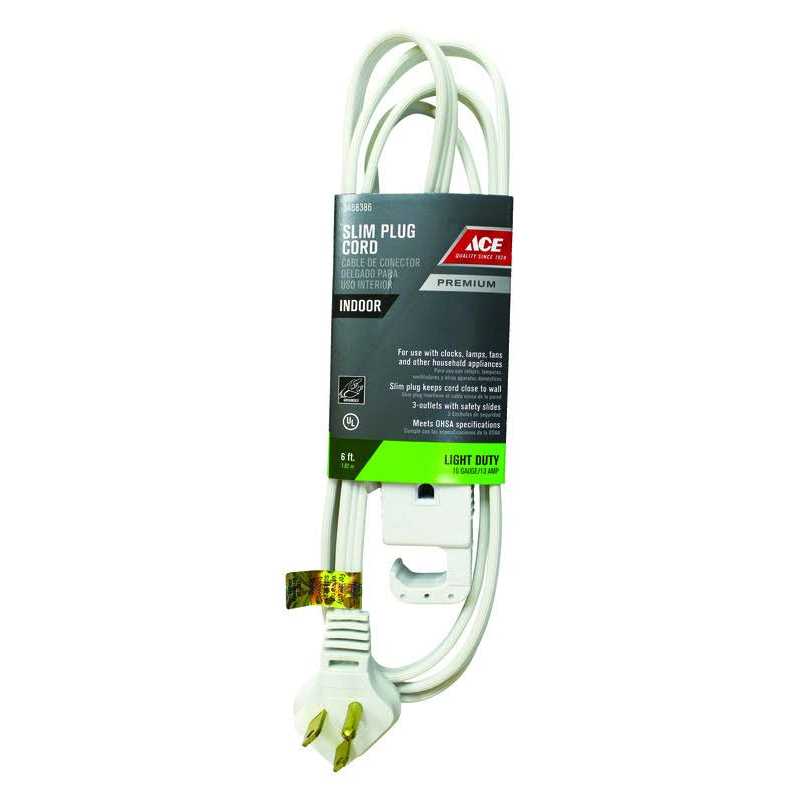 Ace Slimplug Extension Cord - Cheap Fitting