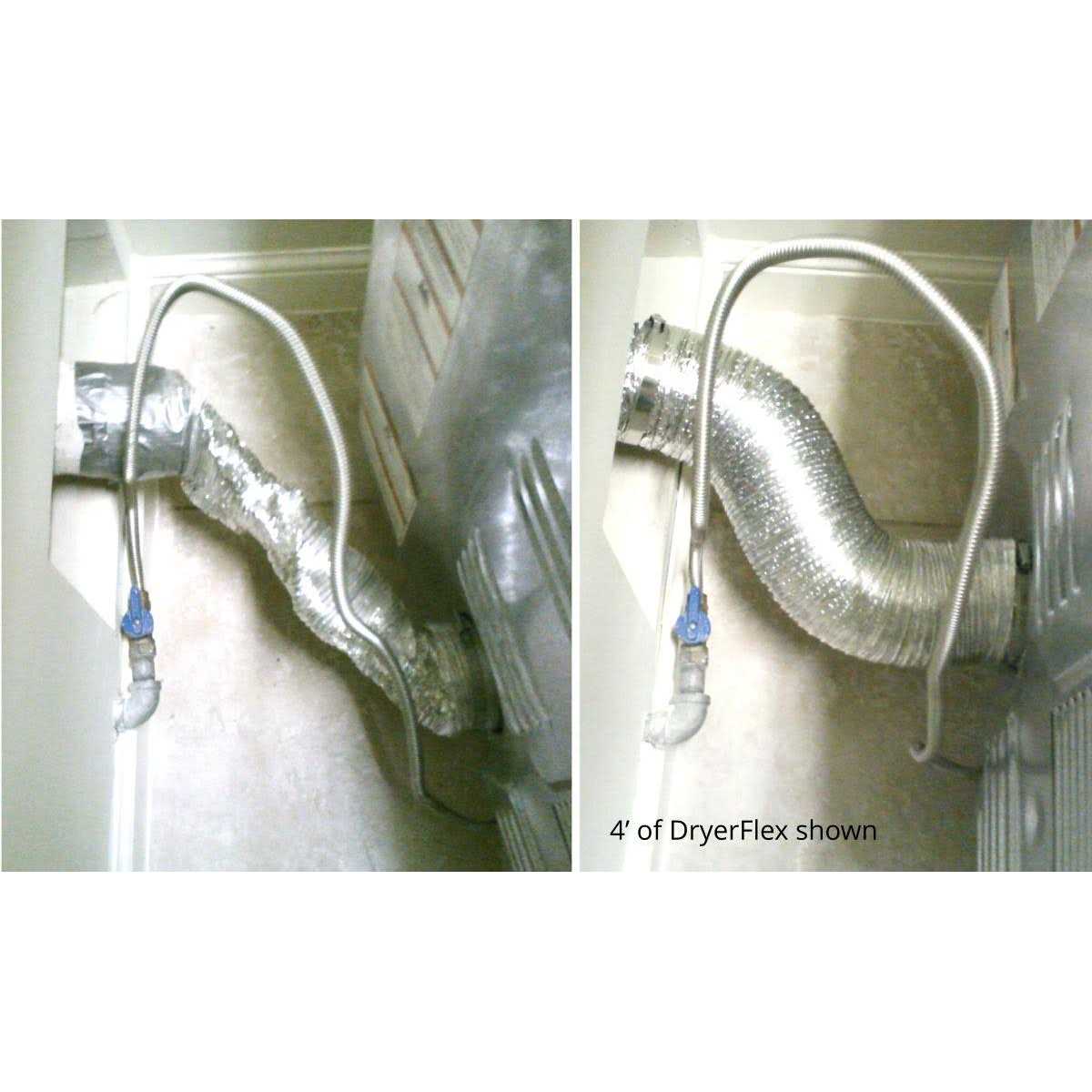 DryerFlex Transition Hose – 4 Feet DFLX4 - Cheap Fitting