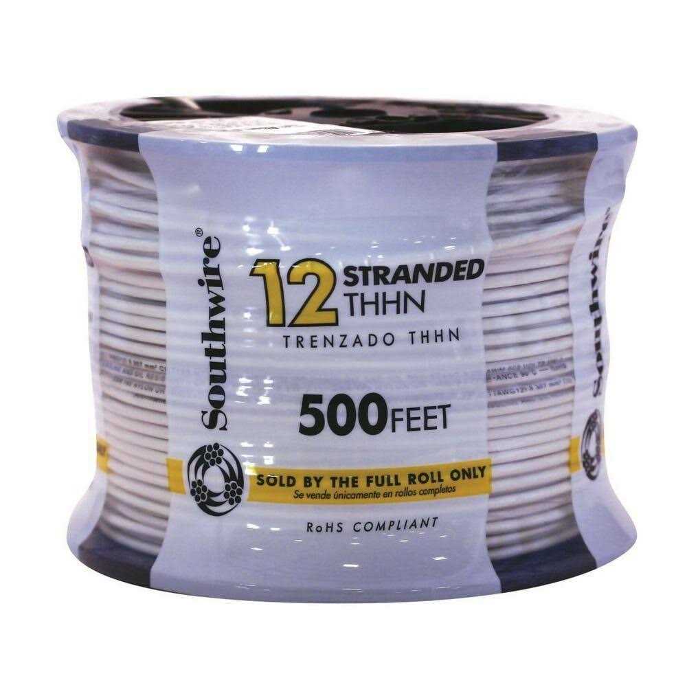 Southwire 22965858 12 Stranded THHN Wire White - Cheap Fitting