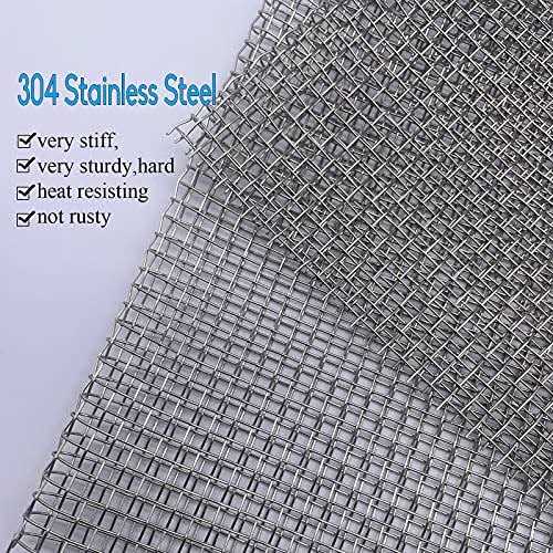 2pack 304 Pretty Sturdy 12” X 24”, 5 Mesh Wire Mesh Screen, Stainless Screen, Mesh Screen Never Rust, Hard and Heat Resisting Wire - Cheap Fitting