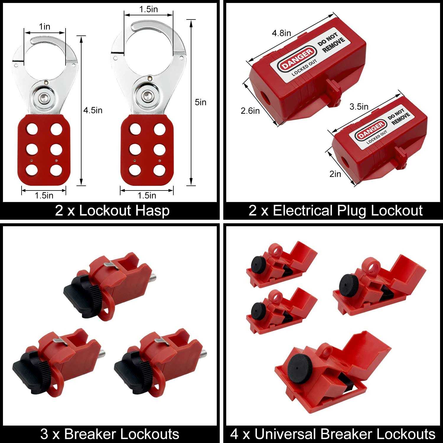 Lockout Tagout Kit Electrical Loto Clamp-On Circuit Breaker Lockout - Cheap Fitting