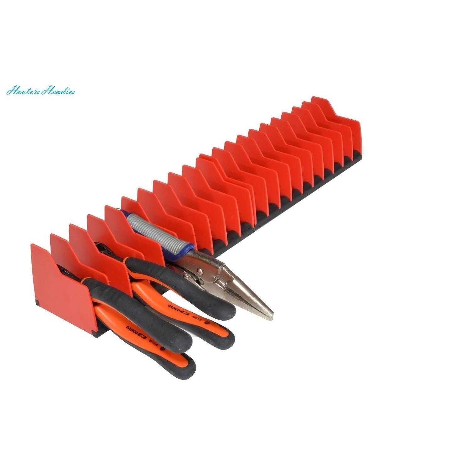 MLTOOLS Pliers Cutters Organizer Pro – Non-Slip Rubber Base Fuel & Solvent Resistant Durable Long-Lasting Tool Storage Box Rack 10 Tools Plier Made - Cheap Fitting