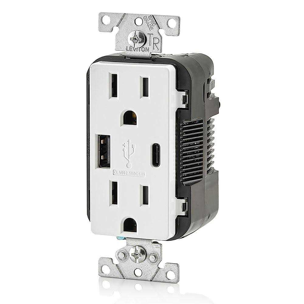Leviton T5633-W USB Charger Receptacle - Cheap Fitting