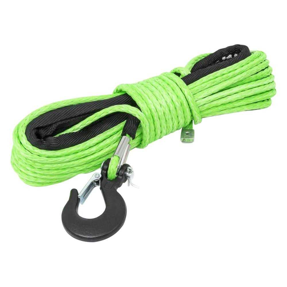 Rough Country RS142 Green 1/4in Synthetic Winch Rope - Cheap Fitting