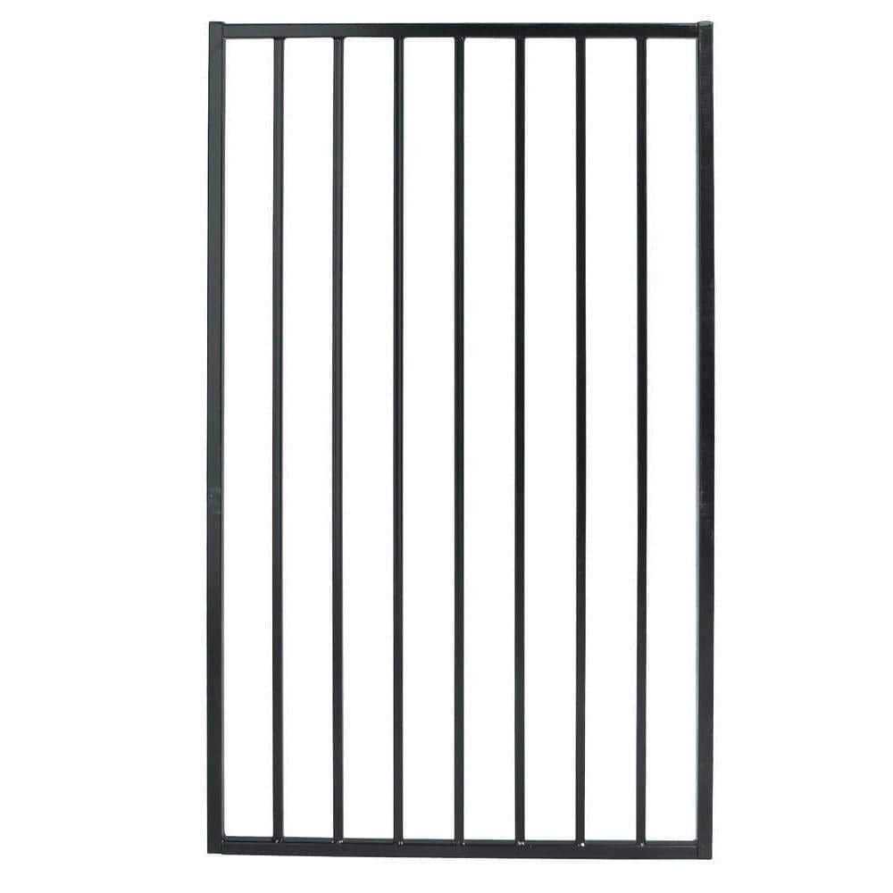 US Door Fence Pro Series 3 ft. x 5 ft. Black Steel Fence Gate - Cheap Fitting