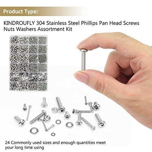 Kindroufly 1285 Pieces M2 M3 M4 M5 Screws Nuts Washers Assortment Kit, Metric Screw Set, Bolts and Nuts - Cheap Fitting