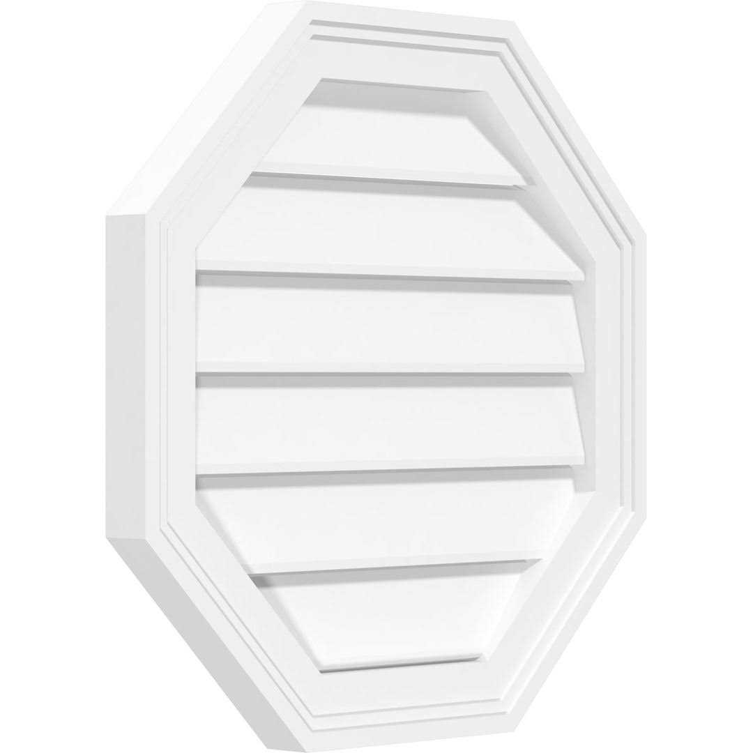 Ekena Millwork Octagonal Surface Mount PVC Gable Vent - Cheap Fitting