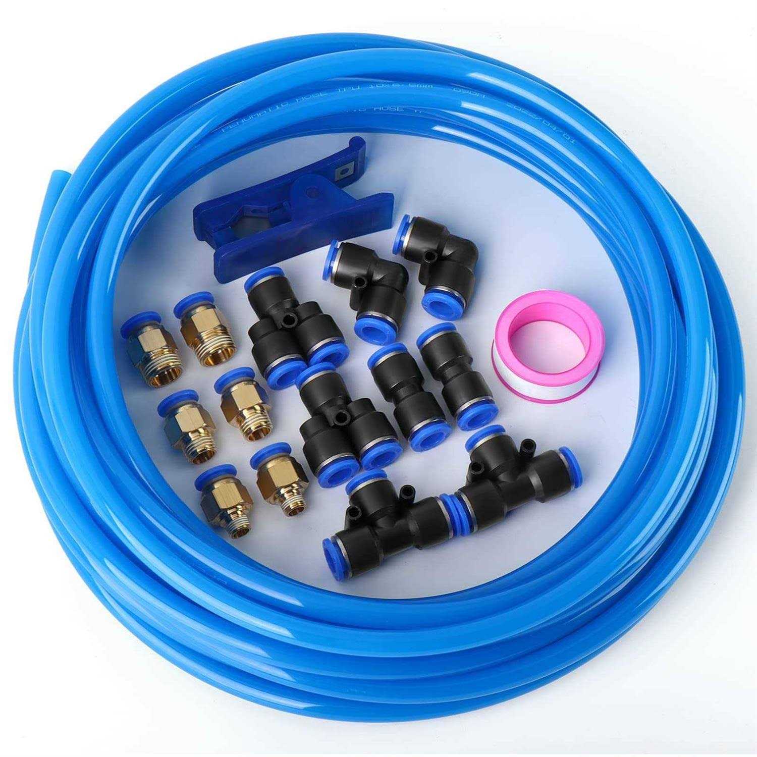 TAILONZ PNEUMATIC OD ID Polyurethane PU Air Hose Pipe Tube Kit 10 Meter 32.8ft - Cheap Fitting