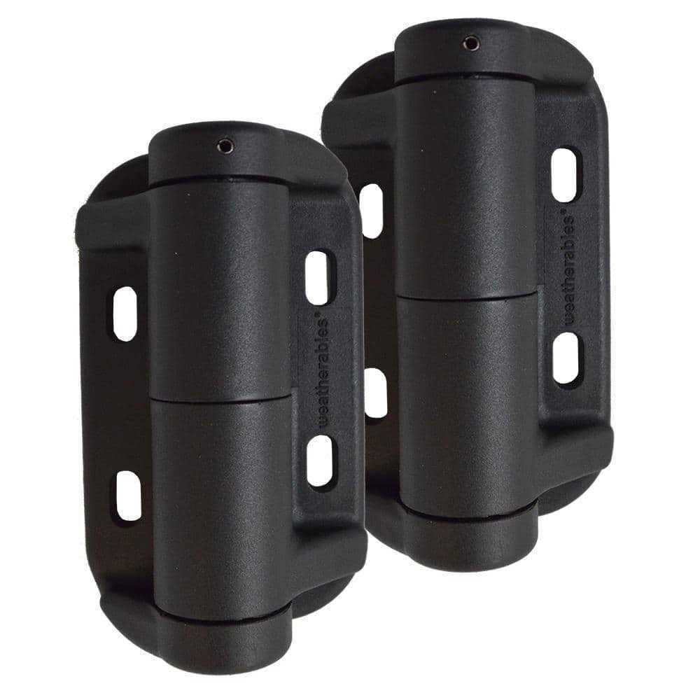 Weatherables Black Nylon Polymer Self-Closing Adjustable Gate Hinges - Cheap Fitting