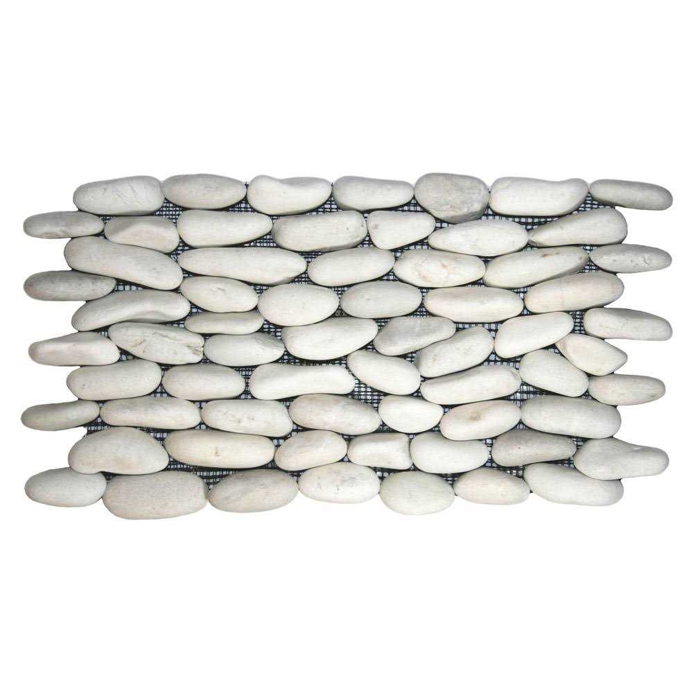 CNK Tile White Standing Pebble Tile - Cheap Fitting