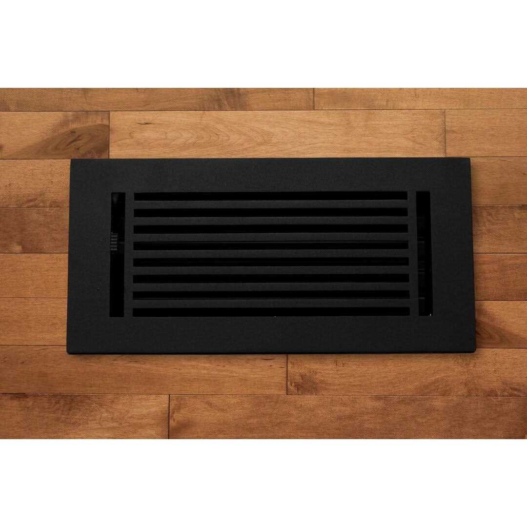 4 x 10 Linear Black Metal Floor/Wall Surface Mount Register Madelyn Carter - Cheap Fitting