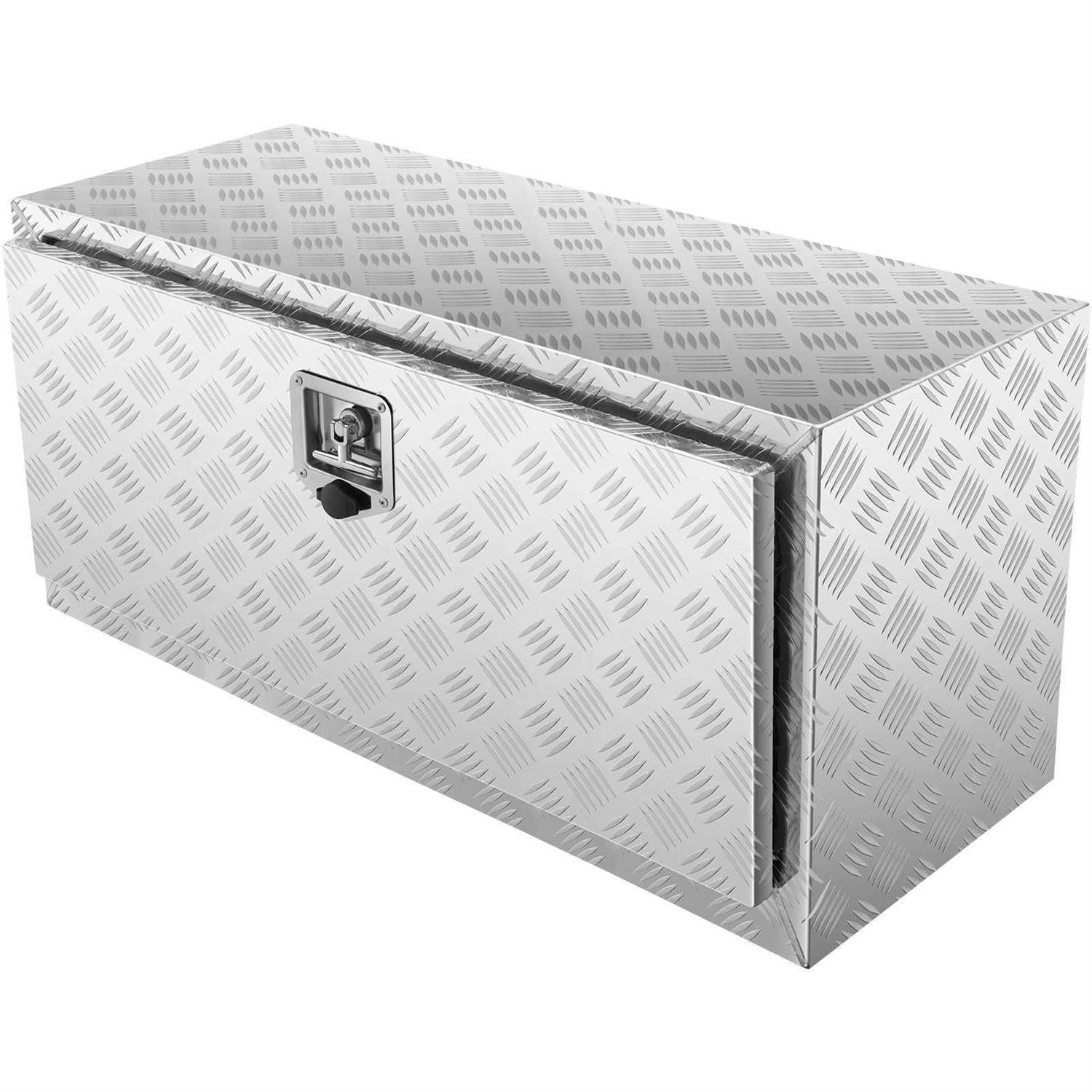 VEVOR Underbody Truck Box, 36×14×16 Pickup Storage Box, Heavy Duty Aluminum Diamond Plate Tool Box with Lock and Keys - Cheap Fitting